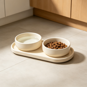 CedarSip Ceramic Bowl Tray Set