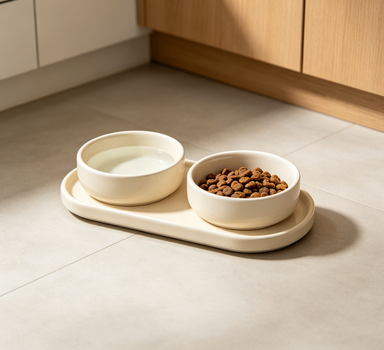CedarSip Ceramic Bowl Tray Set